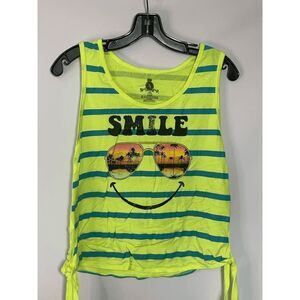 Vintage Jerry Leigh Neon Stripped Tank Size Large Junior